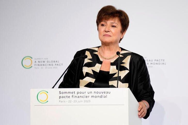 La directora gerente del FMI, Kristalina Georgieva (Lewis Joly/Pool vía Reuters)