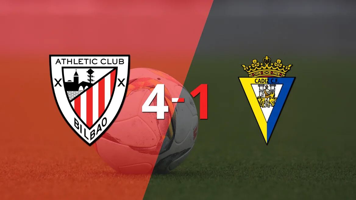 Cádiz no opuso resistencia y fue goleado por Athletic Bilbao con hat-trick de Oihan Sancet