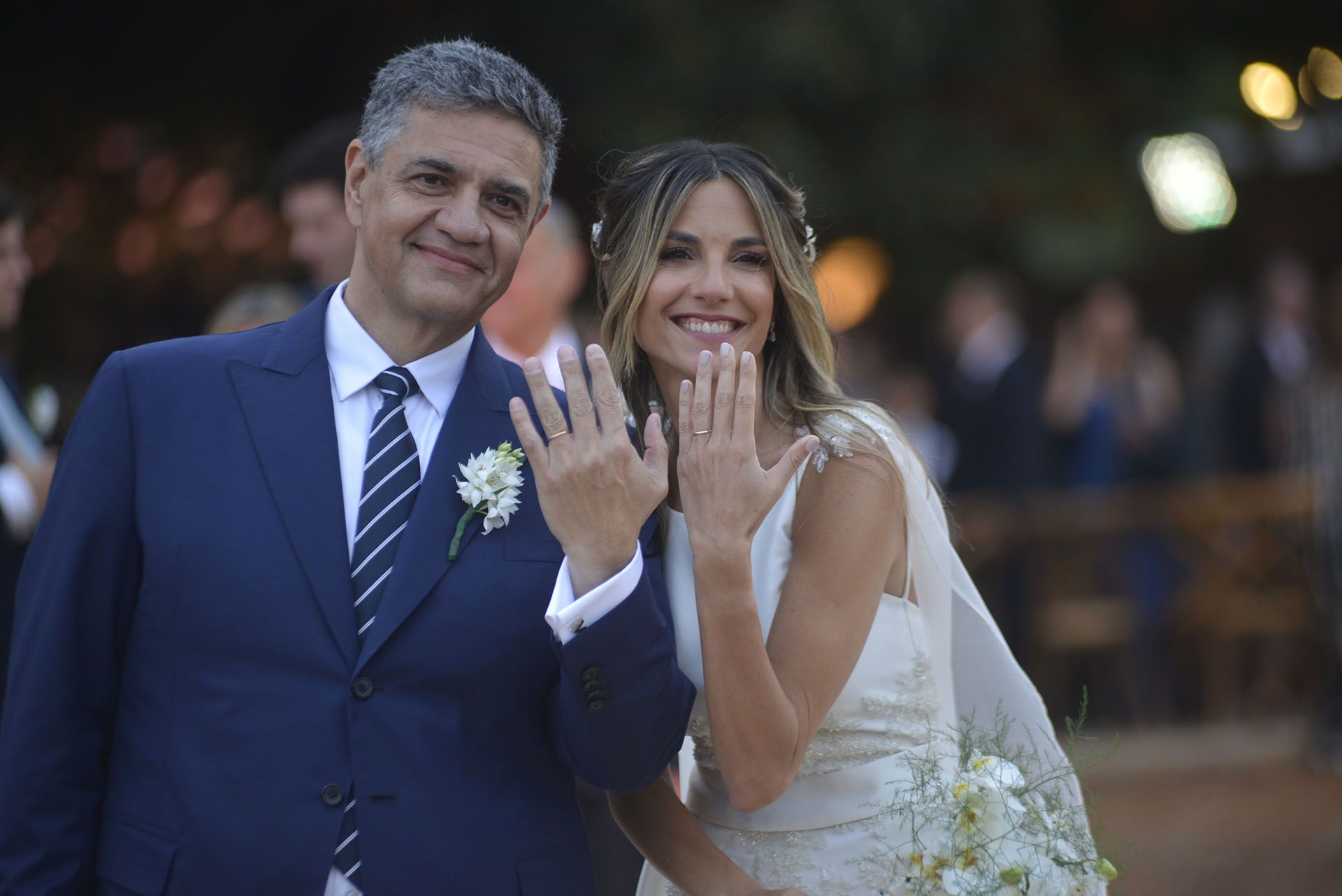Jorge Macri y su esposa, María Belén Ludueña