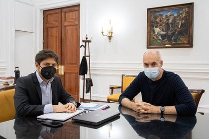 Kicillof y Larreta, distintas posturas sobre cómo continuar la cuarentena en el AMBA