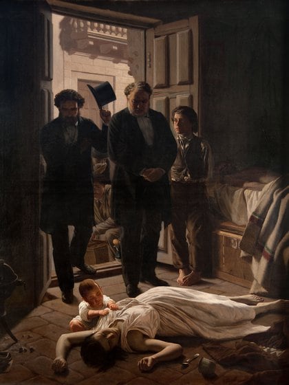 "Un episodio de la fiebre amarilla en Buenos Aires", obra de Juan Manuel Blanes 