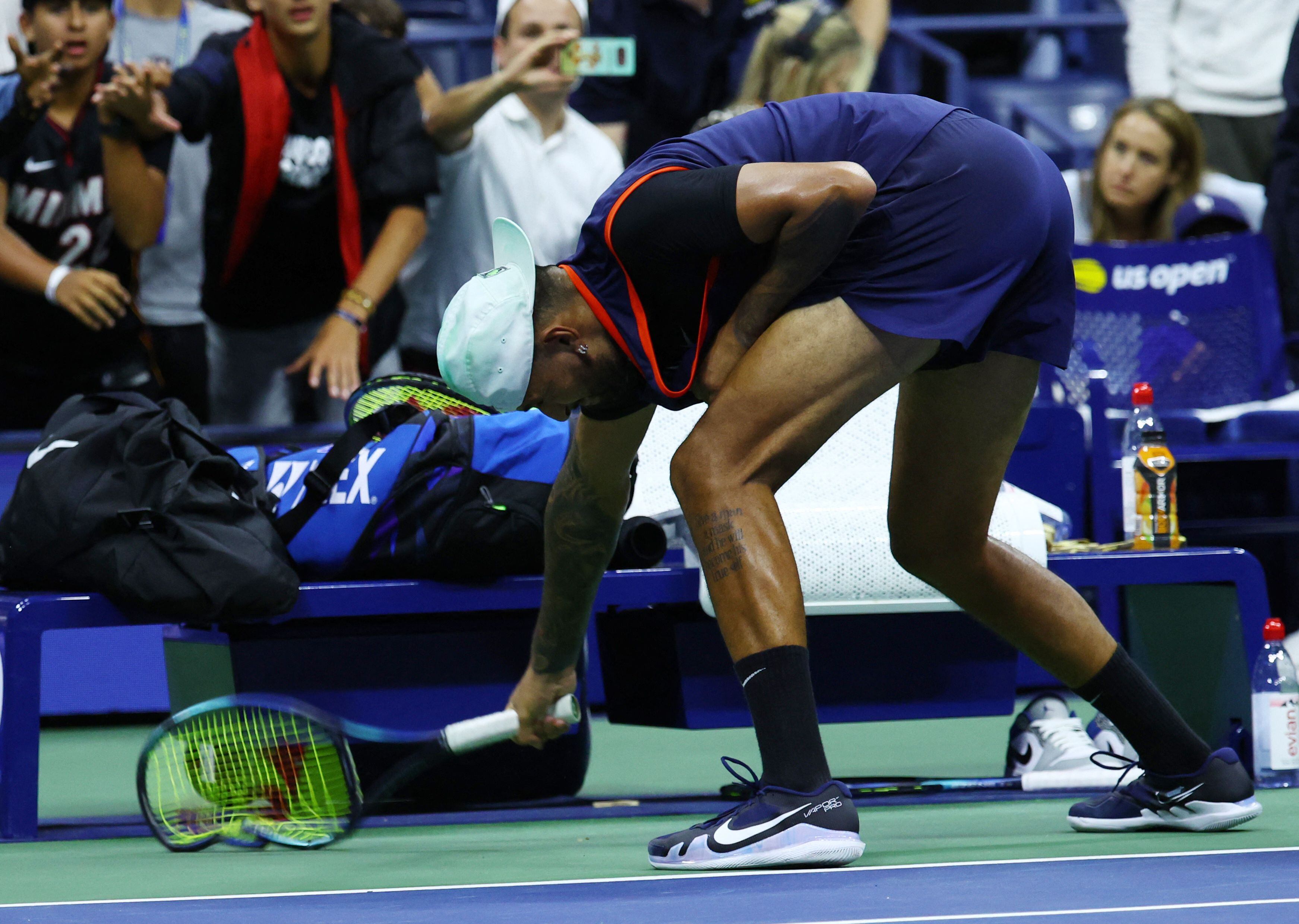 Kyrgios se despidió del US Open en cuartos de final (Reuters)
