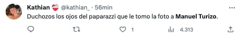 Fanáticos de Manuel Turizo reaccionaron a la publicación del monteriano en redes sociales, corriendo desnudo por las calles de Miami. Foto: @kathian_/Twitter