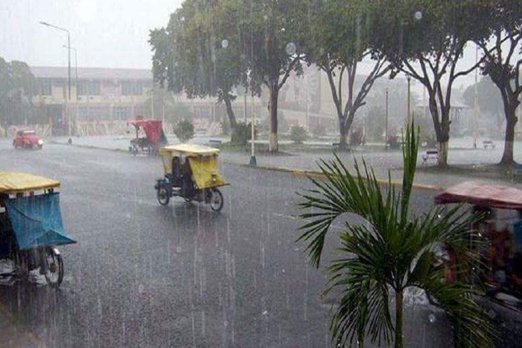 Fuertes lluvias en diversas zonas del Perú este fin de semana.
