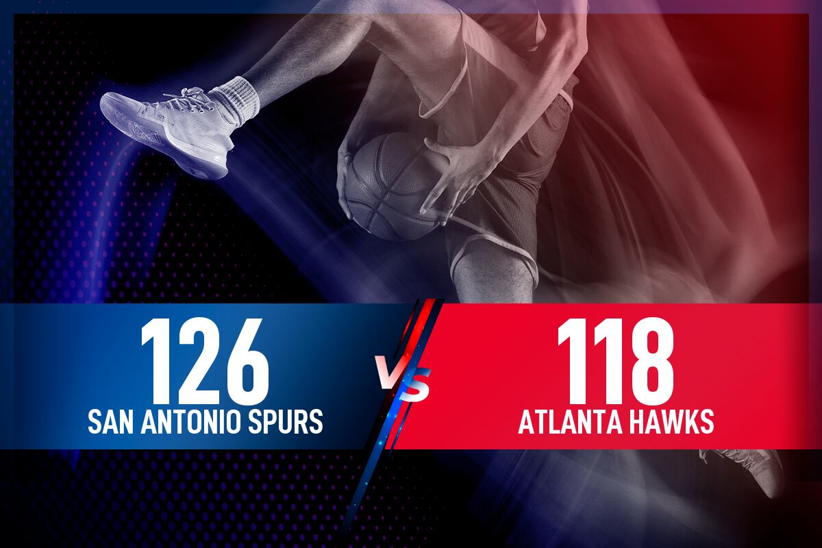 San Antonio Spurs - Atlanta Hawks: Resultado, resumen y estadísticas en directo del partido de la NBA