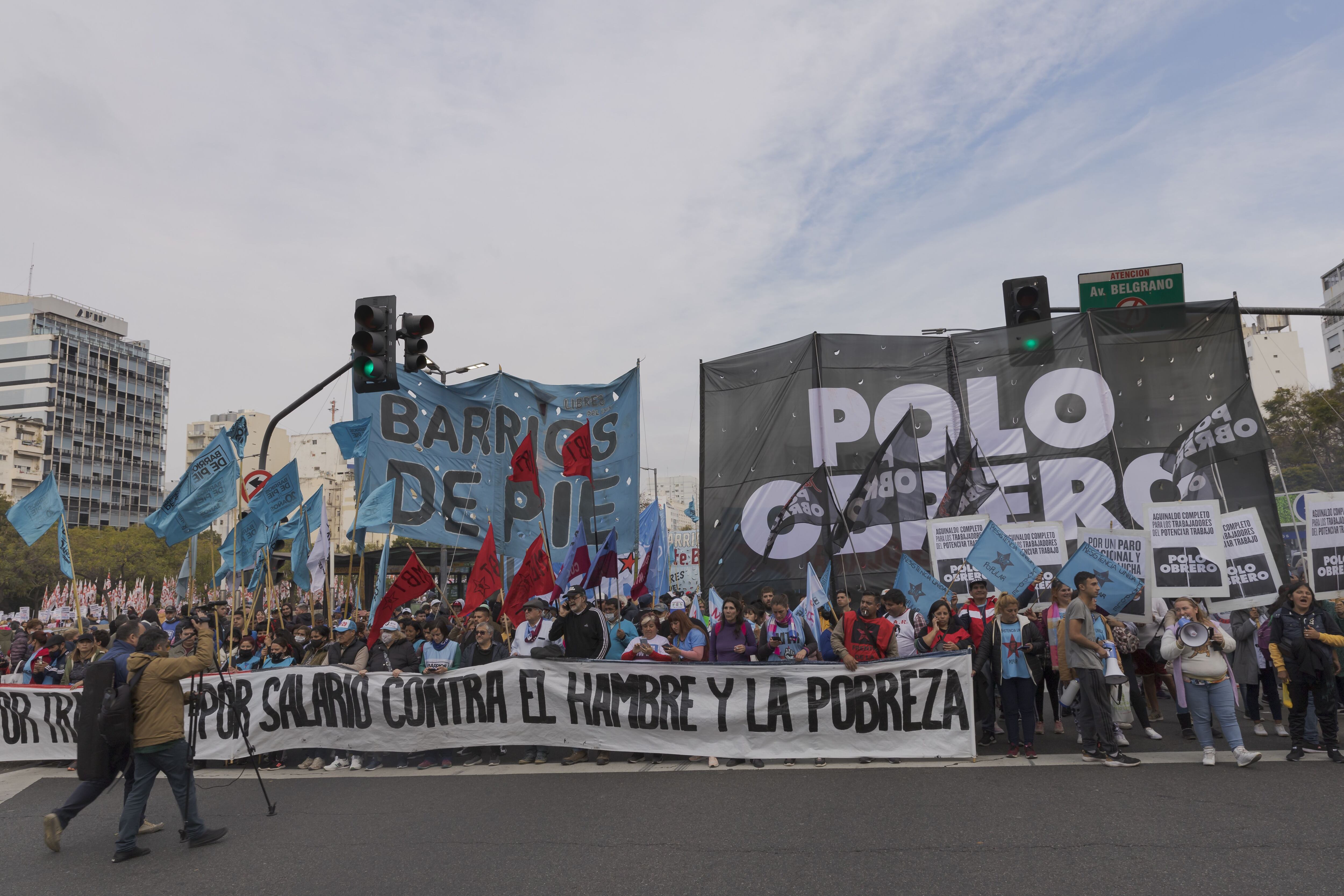 Unidad Piquetera anunció que marchará, a pesar de las advertencias del gobierno. Europa Press/Contacto/Esteban Osorio
