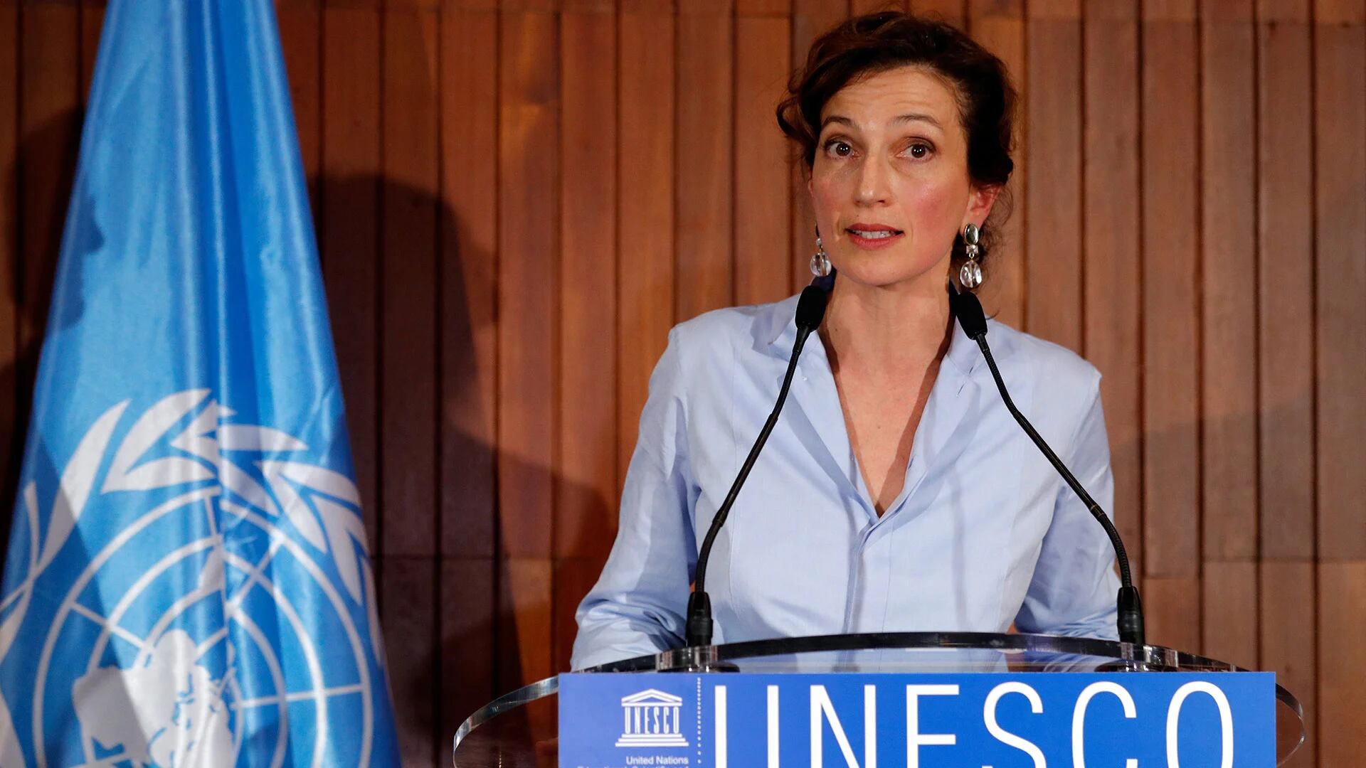 Audrey Azoulay, directora general de la Unesco (Reuters)