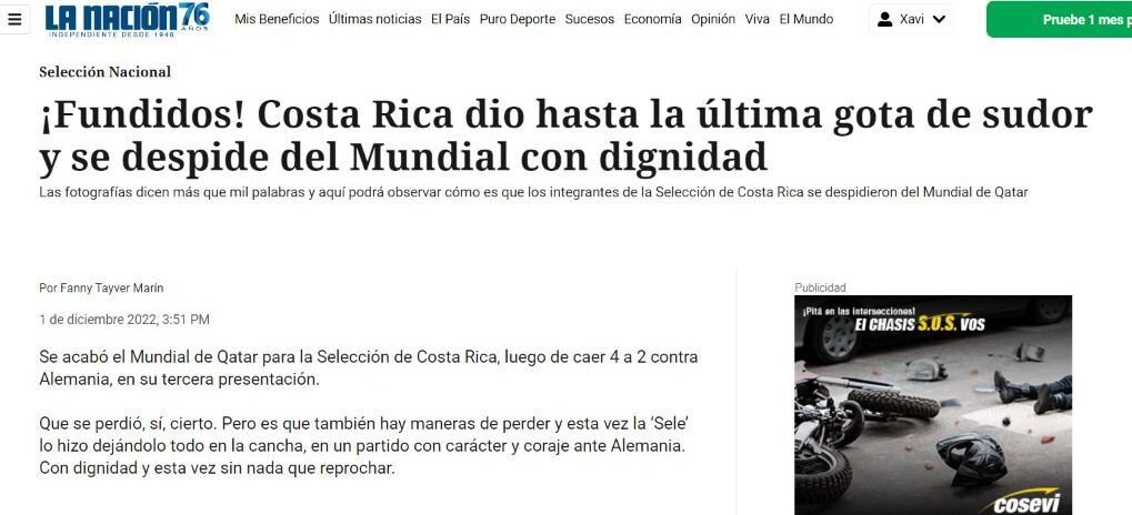 La prensa costarricense destacó la entrena de los Ticos