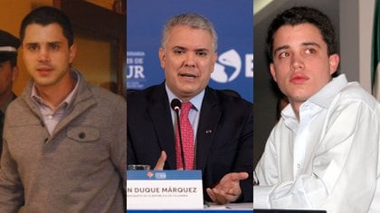 Thomas Uribe, Ivan Duque, and Geronimo Uribe.  Photos: Colprensa.