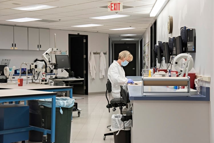 Científicos de todo el mundo trabajaron en la secuenciación del genoma del virus (Melissa Lyttle/The New York Times).