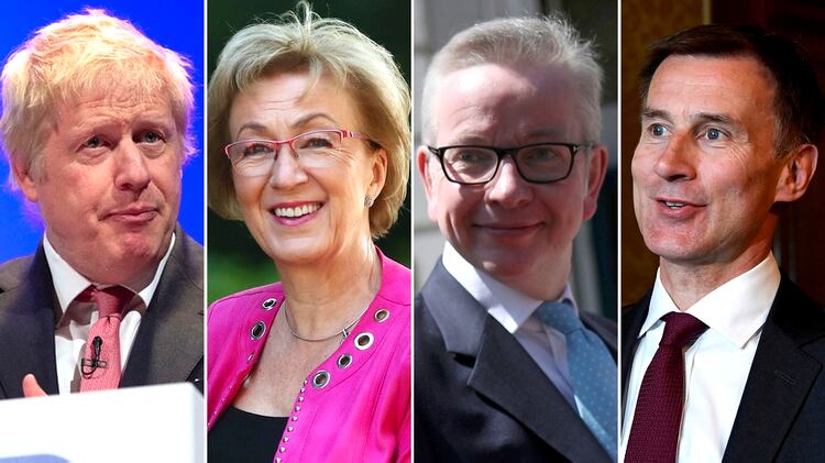 Boris Johnson, Andrea Leadsom, Michael Gove y Jeremy Hunt