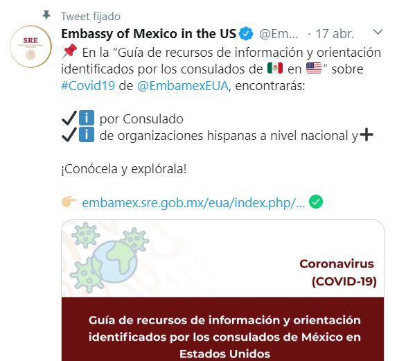 (Foto: Twitter Embajada de EEUU en México)