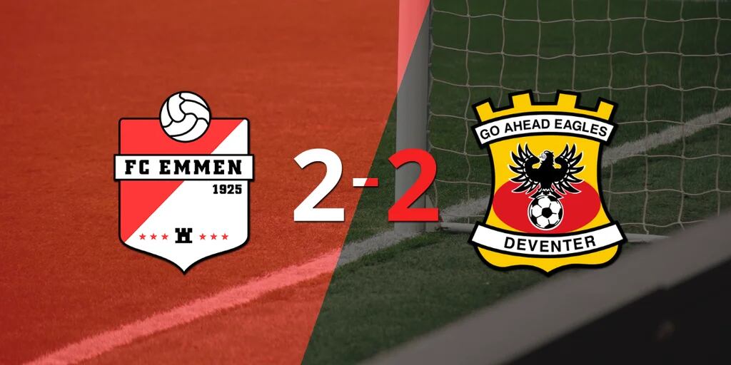 FC Emmen y Go Ahead Eagles firman un empate en dos