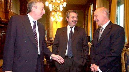 Néstor Kirchner, Alberto Fernández y Roberto Lavagna 