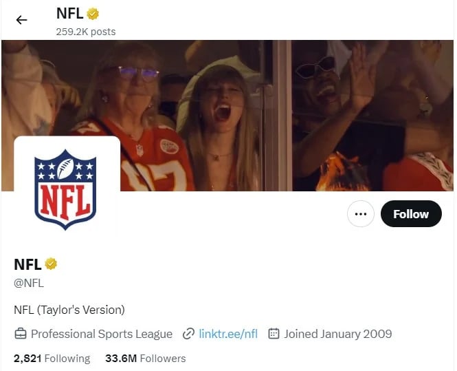 The NFL is making the most of Taylor Swift's relationship with Travis Kelce