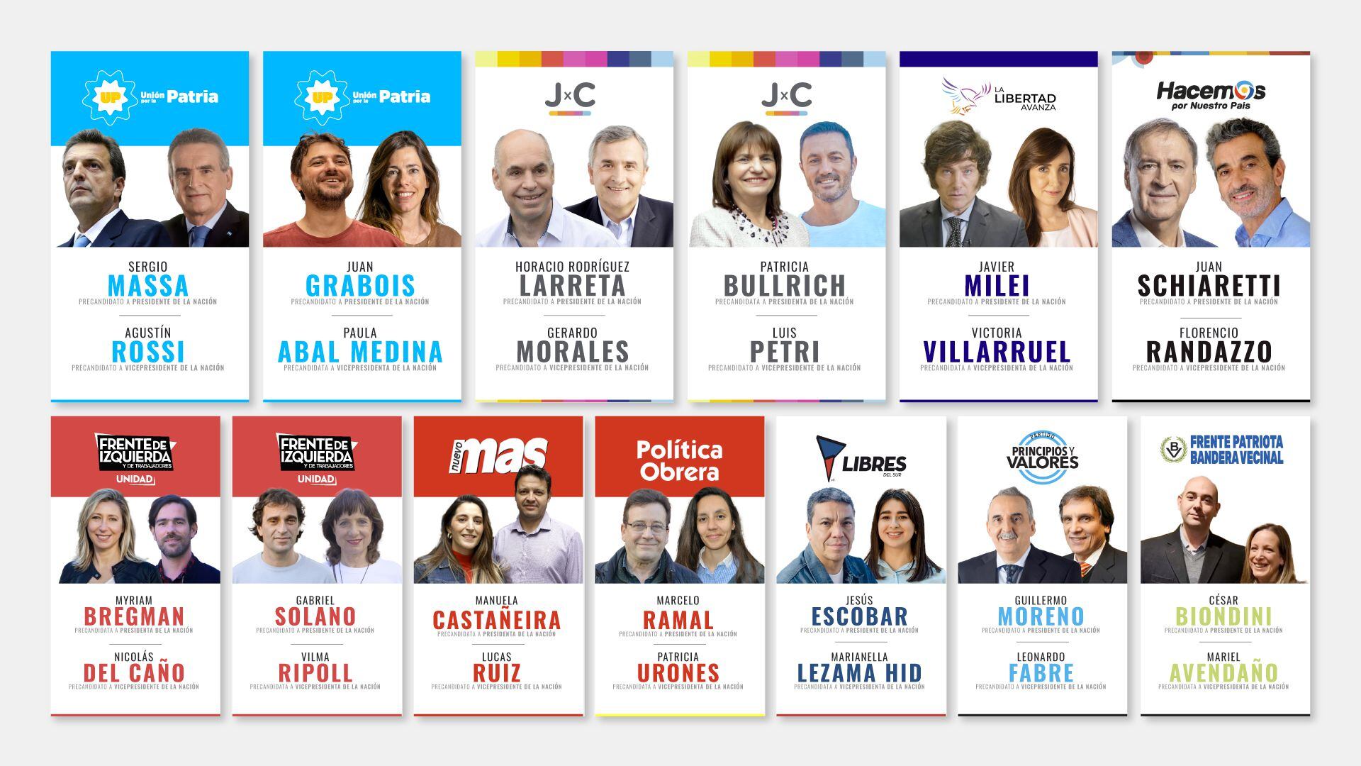 Boletas electorales - Bomba presidentes y vice