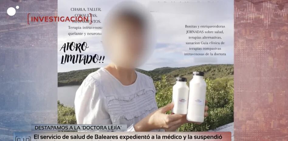 La ‘Doctora Lejía’, la médica de Menorca que realiza prácticas peligrosas y que promete curar el cáncer