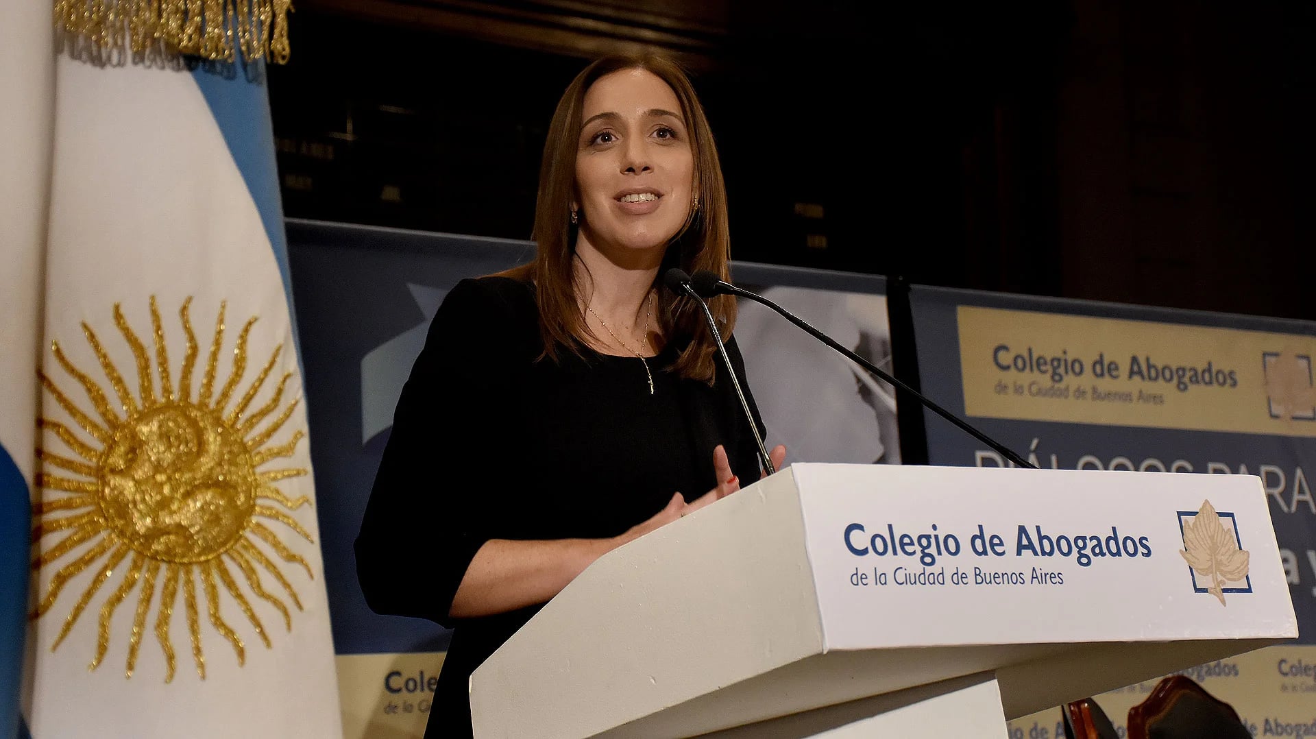 María Eugenia Vidal durante su discurso