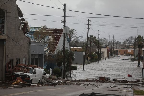 Devastación en Panama City, Florida. (Joe Raedle/Getty Images/AFP)