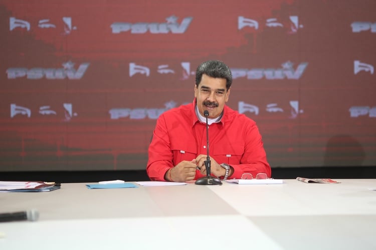 Craig Faller habló del régimen de Nicolás Maduro en su discurso ante el Senado (Presidencia Venezuela / AFP)