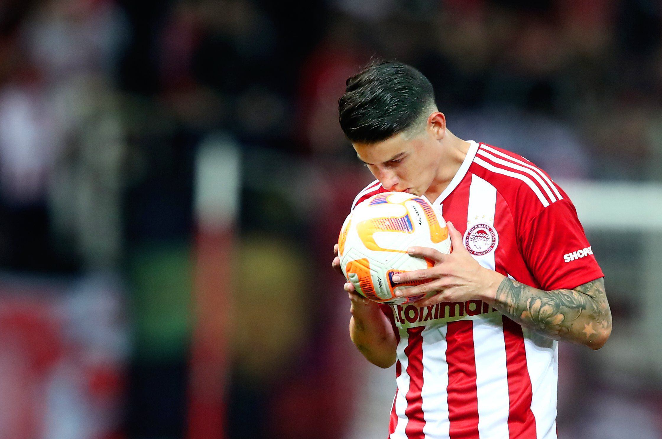 El colombiano asistió en el triunfo del Olympiacos. Foto: @olympiacosfc