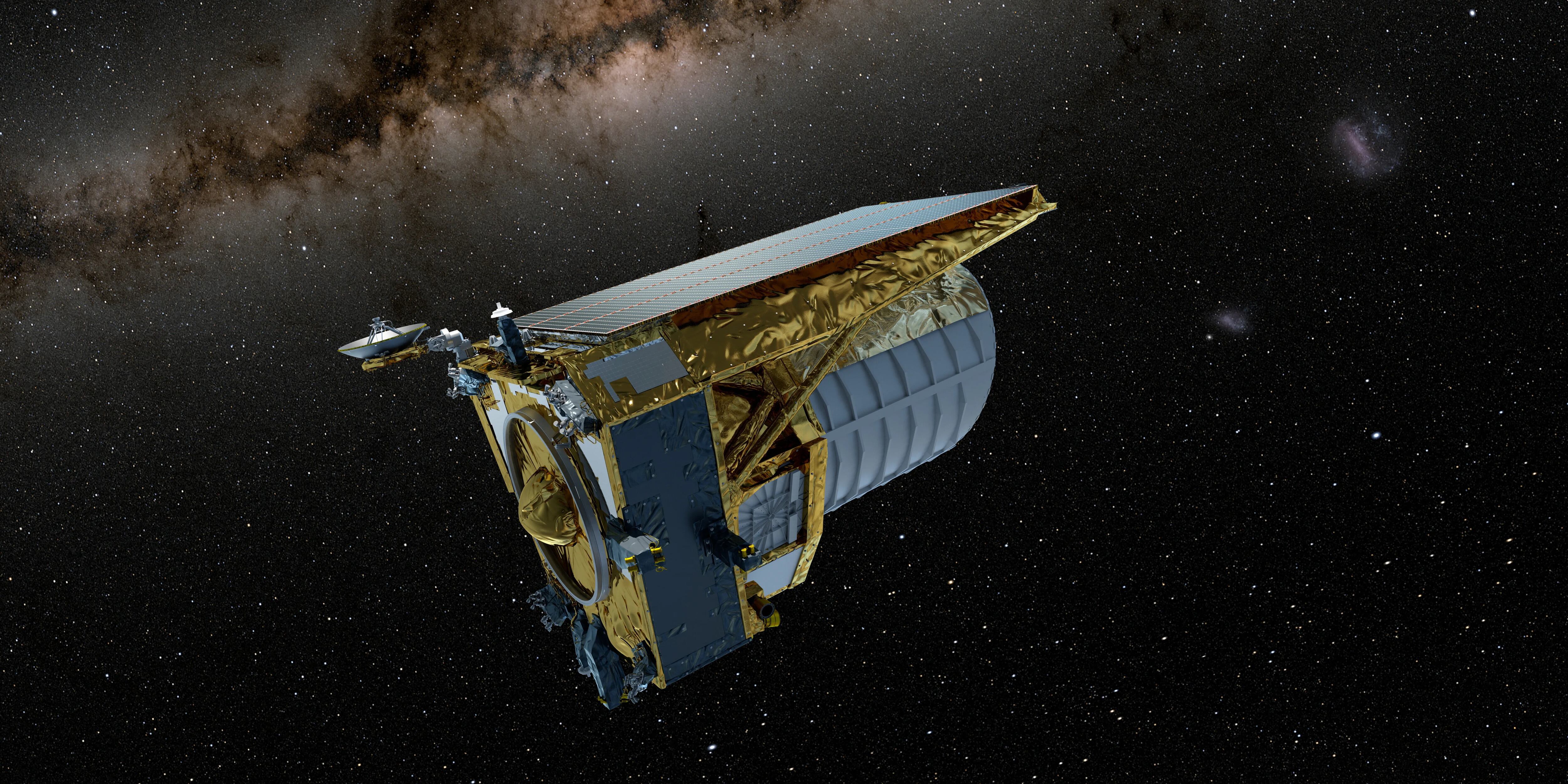 El módulo de carga útil consta de un telescopio de 1,2 m de diámetro y dos instrumentos científicos -  (ESA)/Handout via REUTERS )