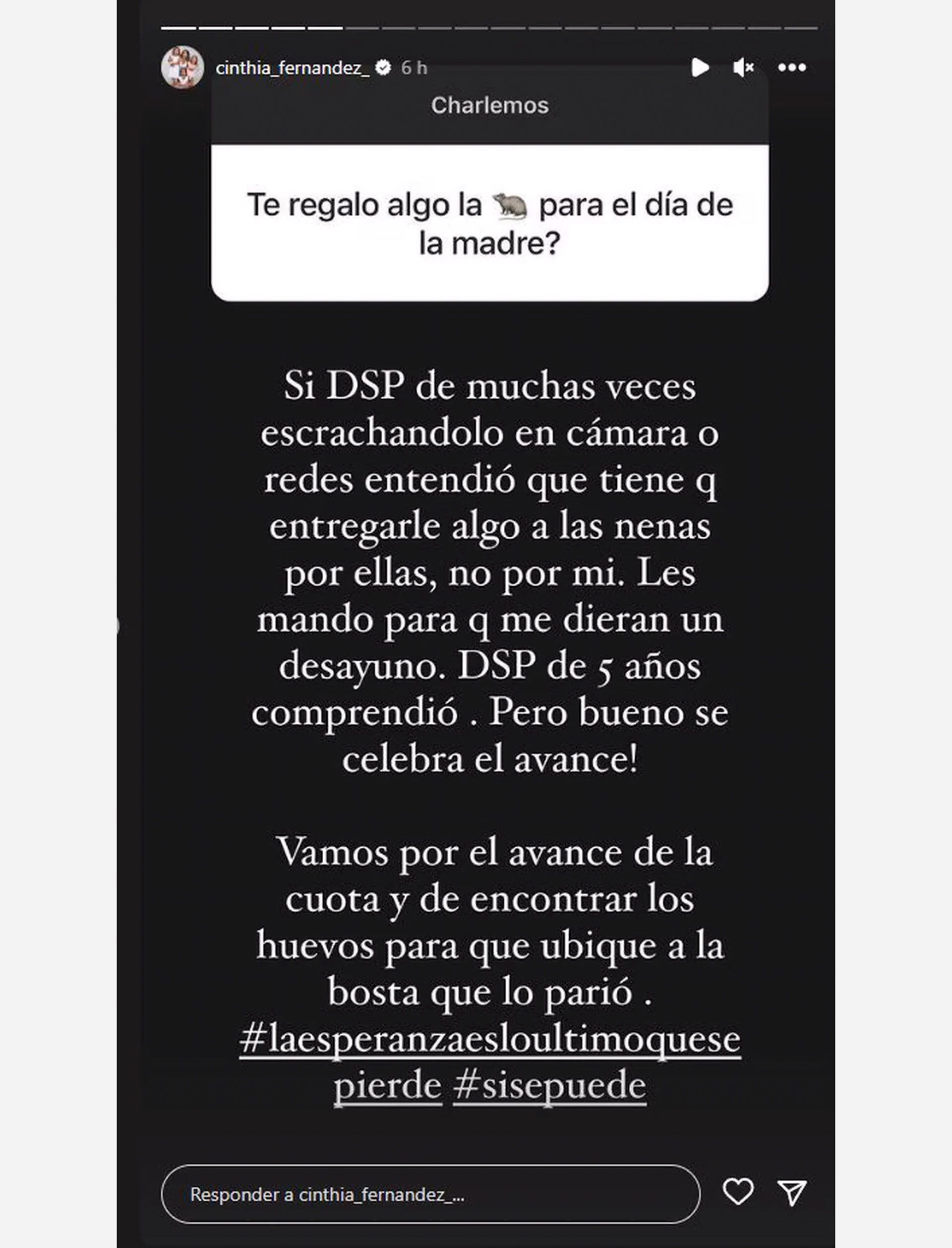 Matías Defederico sorprendió a Cinthia Fernández con un regalo