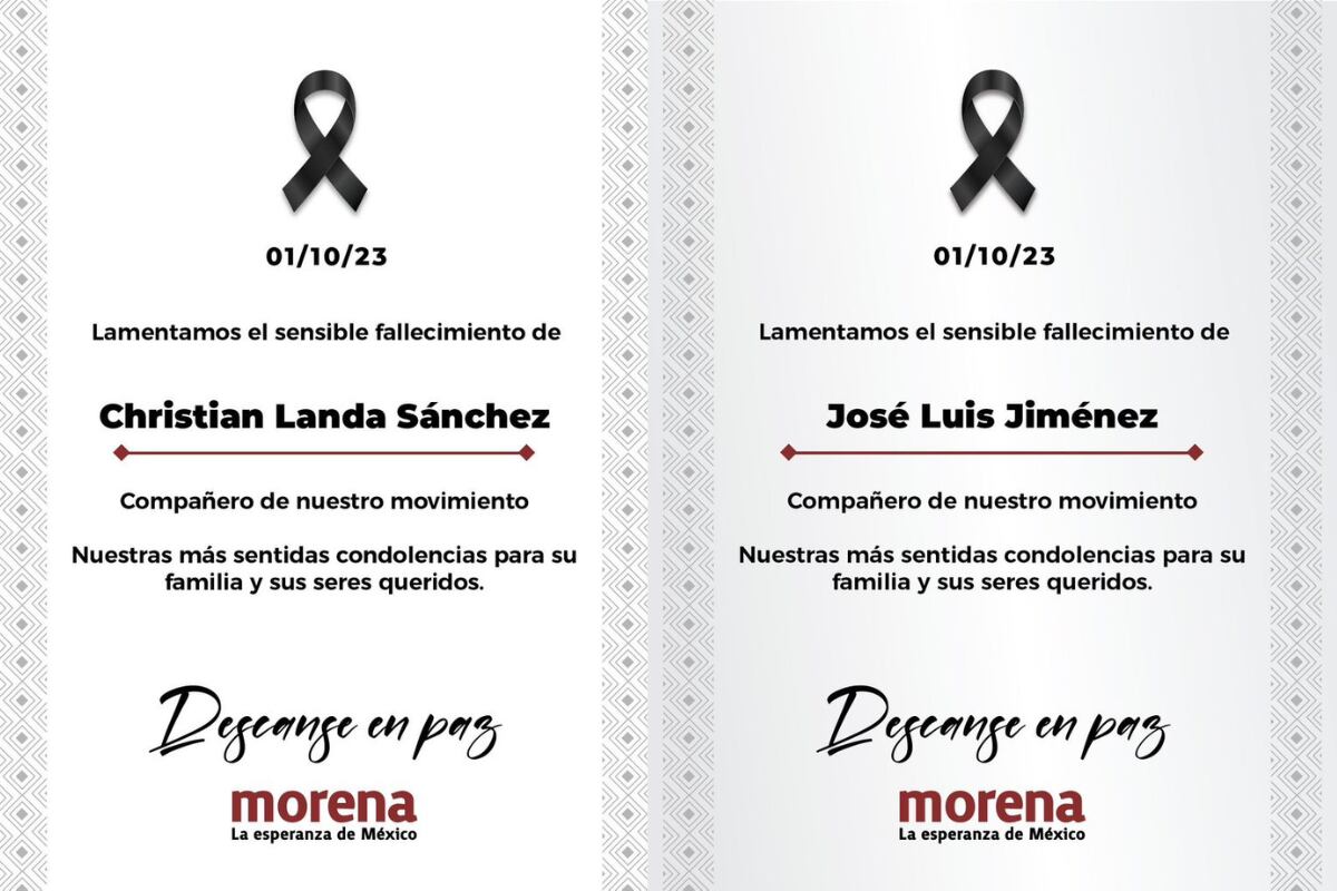 Christian y José Luis eran provenientes de Veracruz (Foto: Twitter@PartidoMorenaMx)