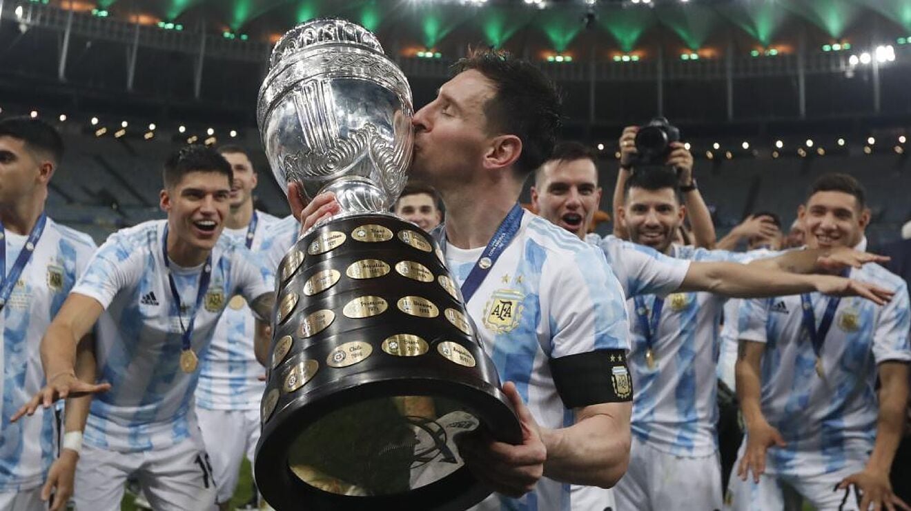 Lionel Messi campeón de la Copa América Brasil 2021.