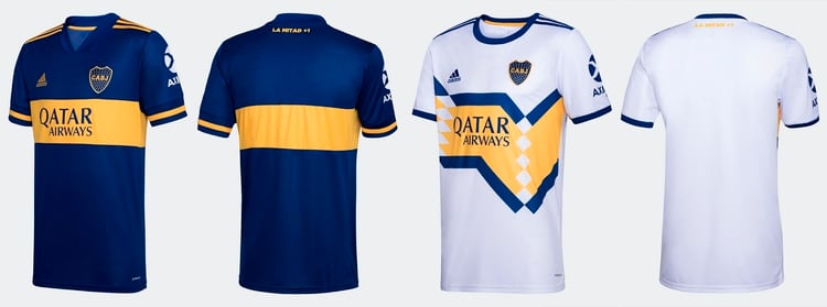 Los nuevos modelos de camiseta de Boca