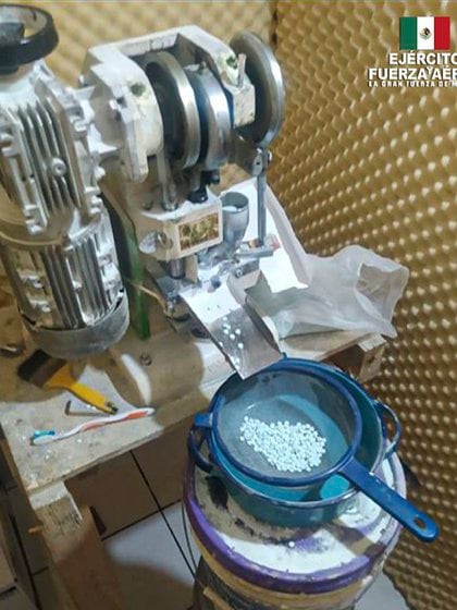 No se tuvo el peso de la droga sintética ni su posible valor en el mercado (Foto: Twitter@SEDENAmx)