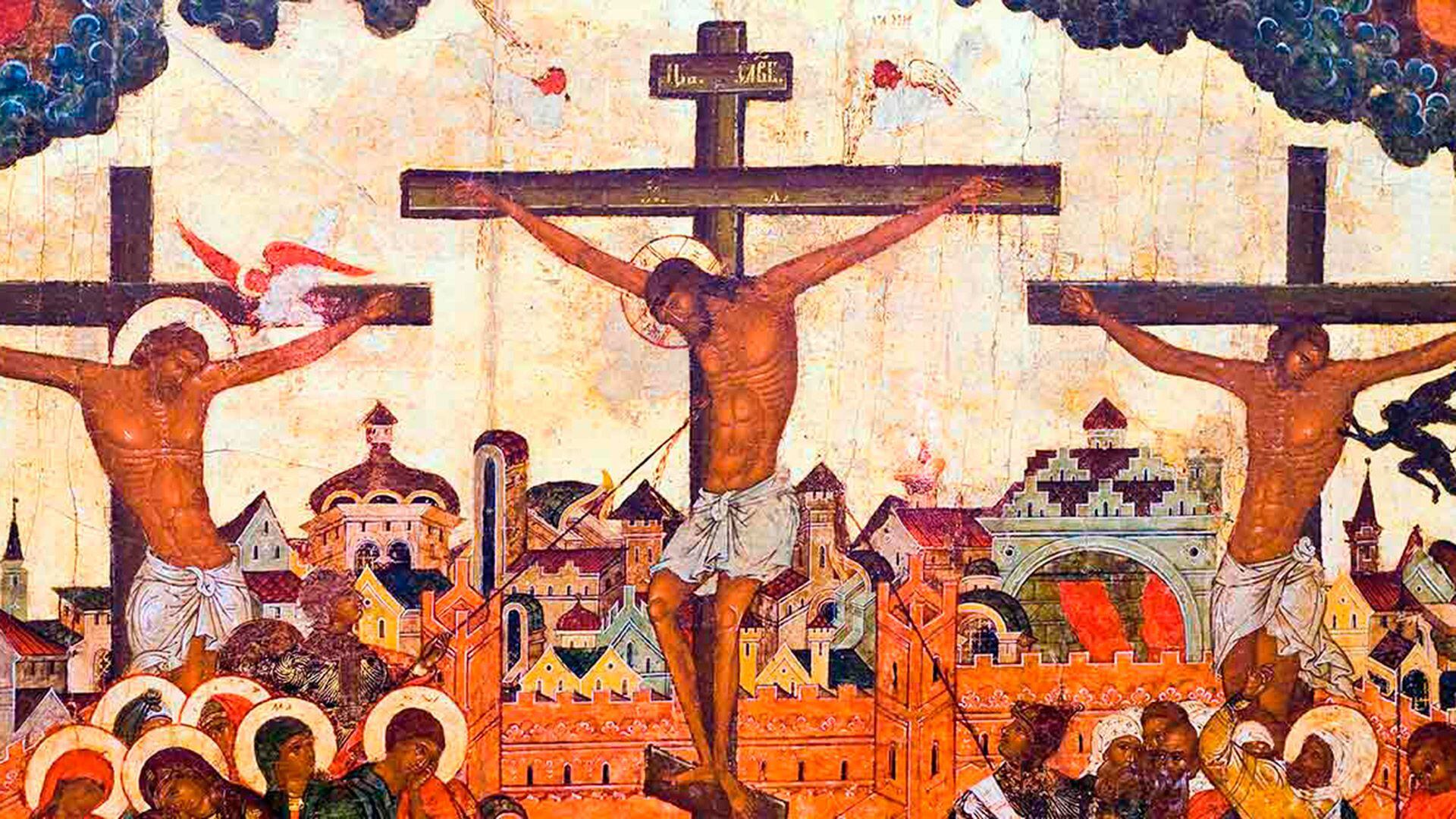 Crucifixión de Jesus ladrones