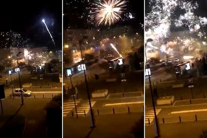 Atacaron con fuegos artificiales una comisaría cercana a París