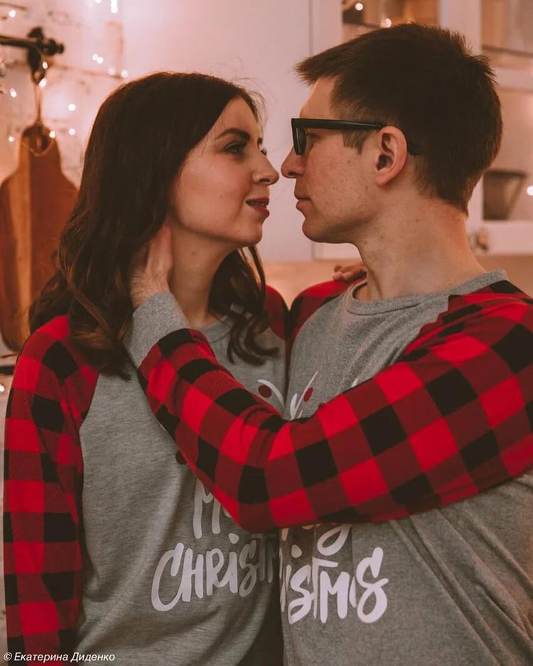 Ekaterina Didenko y su esposo, Valentin (Instagram)