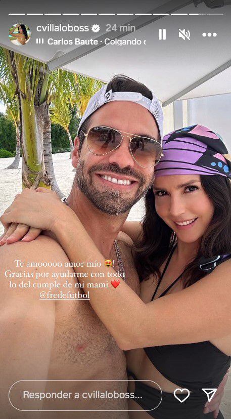 Carmen Villalobos no dejó de mostrar su amor por Frederik Oldenburg, y le agradeció su ayuda para celebrar el cumpleaños de su mamá - crédito @cvillaloboss/Instagram