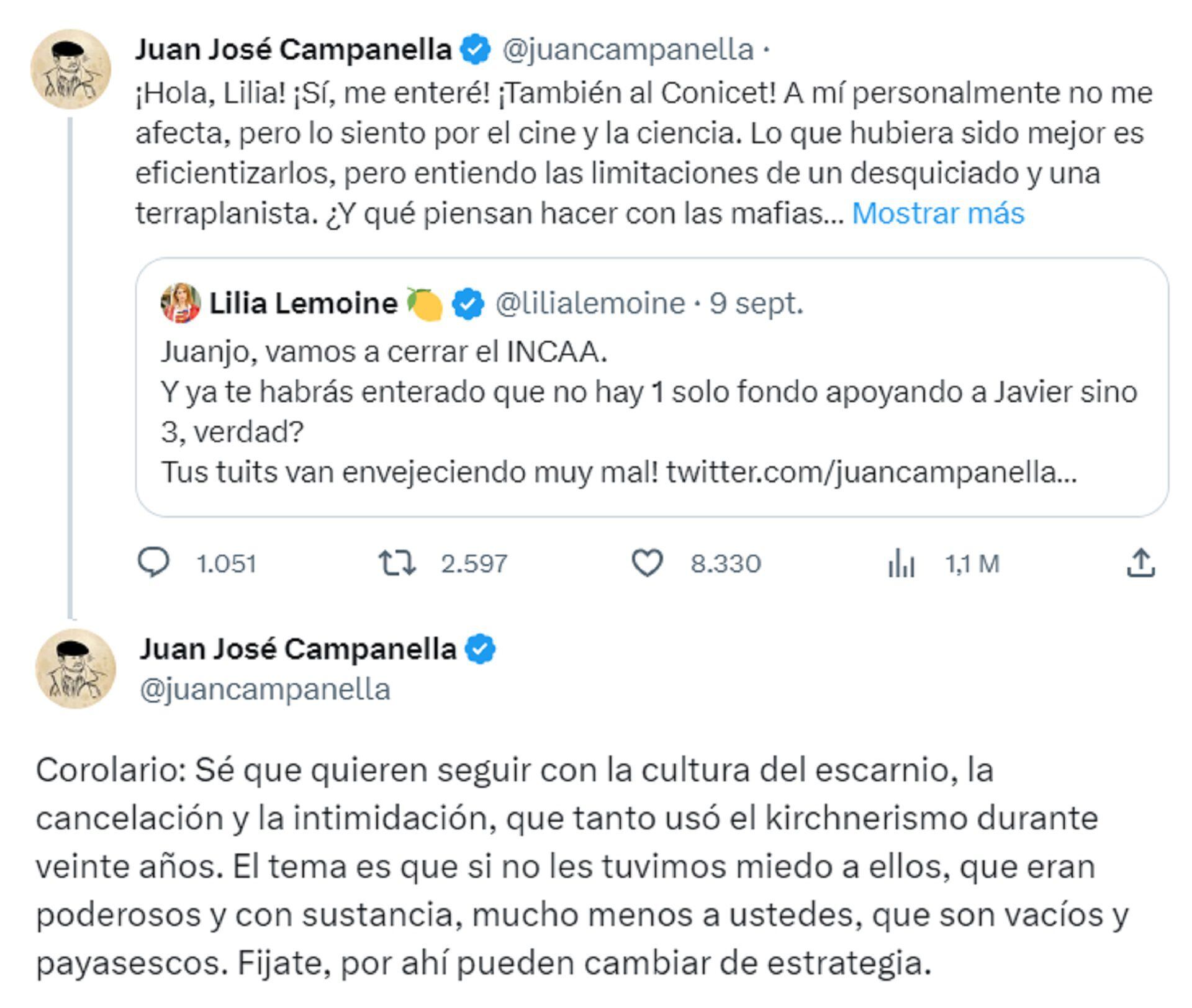 Los mensajes de Juan José Campanella