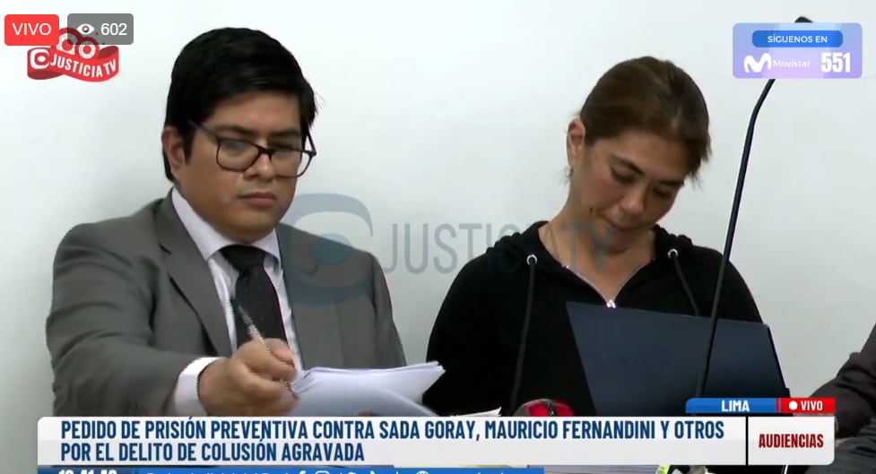 Sada Goray presente en la audiencia.