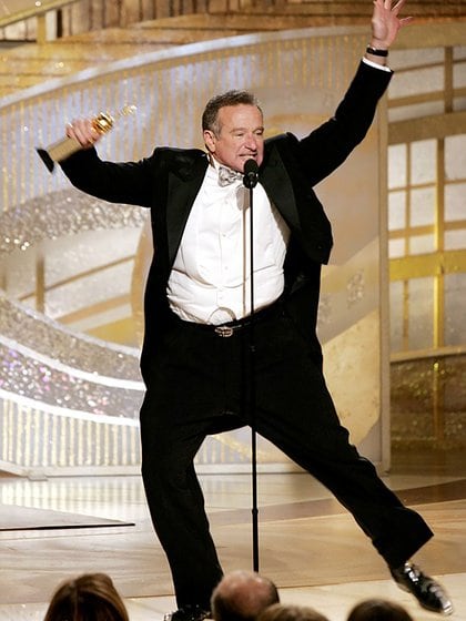 Robin Williams ganó el premio Oscar a mejor actor de reparto por Good Will Hunting en 1997 (AP)