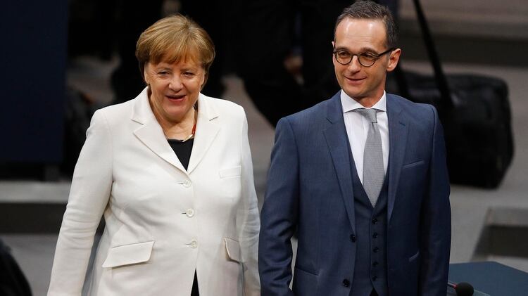 Angela Merkel y Heiko Maas, ministro de Asuntos Exteriores de Alemania (Reuters)