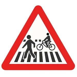 Nueva señal de tráfico. Paso para peatones y ciclistas (DGT)