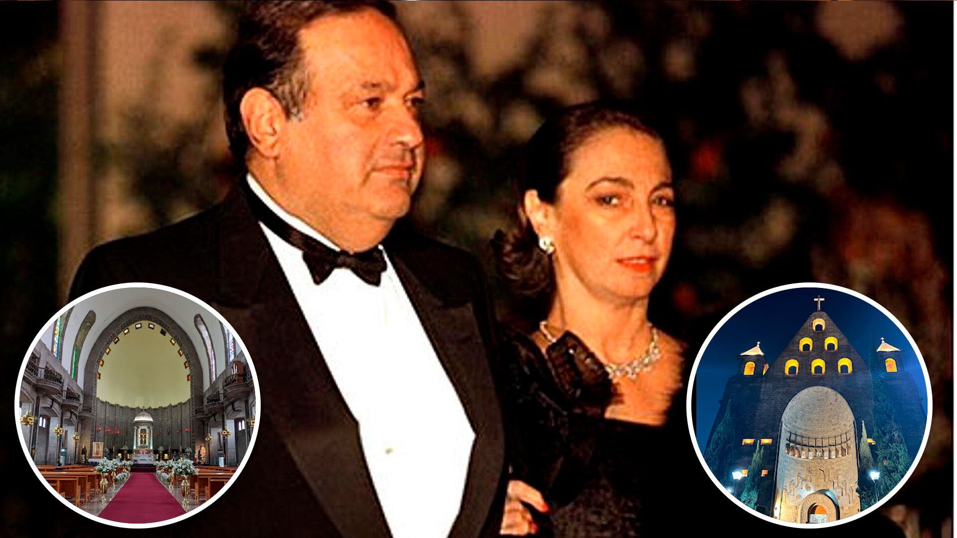 Foto de Carlos Slim y su esposa/fotos de la Parroquia de San Agustín