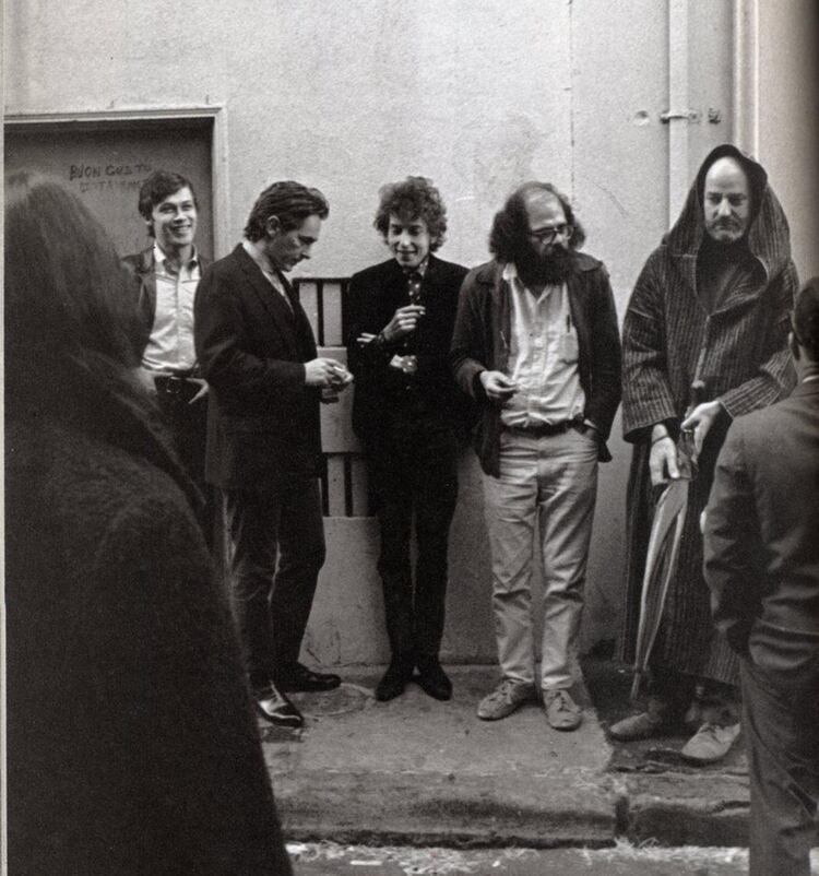 Robbie Robertson, Bob Dylan, Allen Ginsberg & Lawrence Ferlinghetti