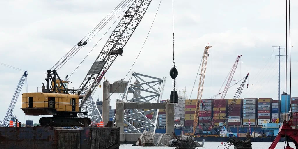 La reconstrucción del Key Bridge de Baltimore costará hasta 1.900 millones de dólares