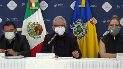 Conferencia de prensa Fiscalía del Estado de Jalisco (Foto: Captura de pantalla)