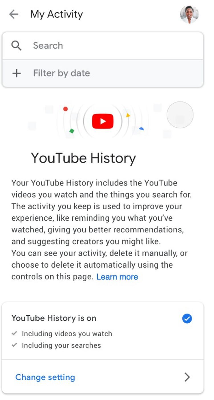 Ahora se podrá establecer la eliminación automática de historial en YouTube.