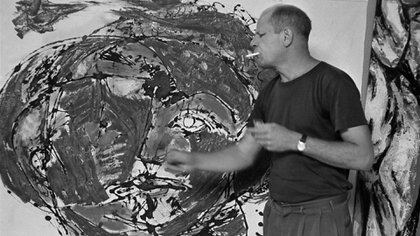 Pollock abondó el dripping en el '52 y comenzó a recrear formas dentro de su expresionismo 