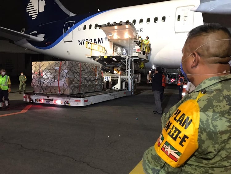 El avión de Aeroméxico, Misionero de la Paz, aterrizó de Shánghai, China, a las 9 PM en la Ciudad de México (Foto: Cortesía)