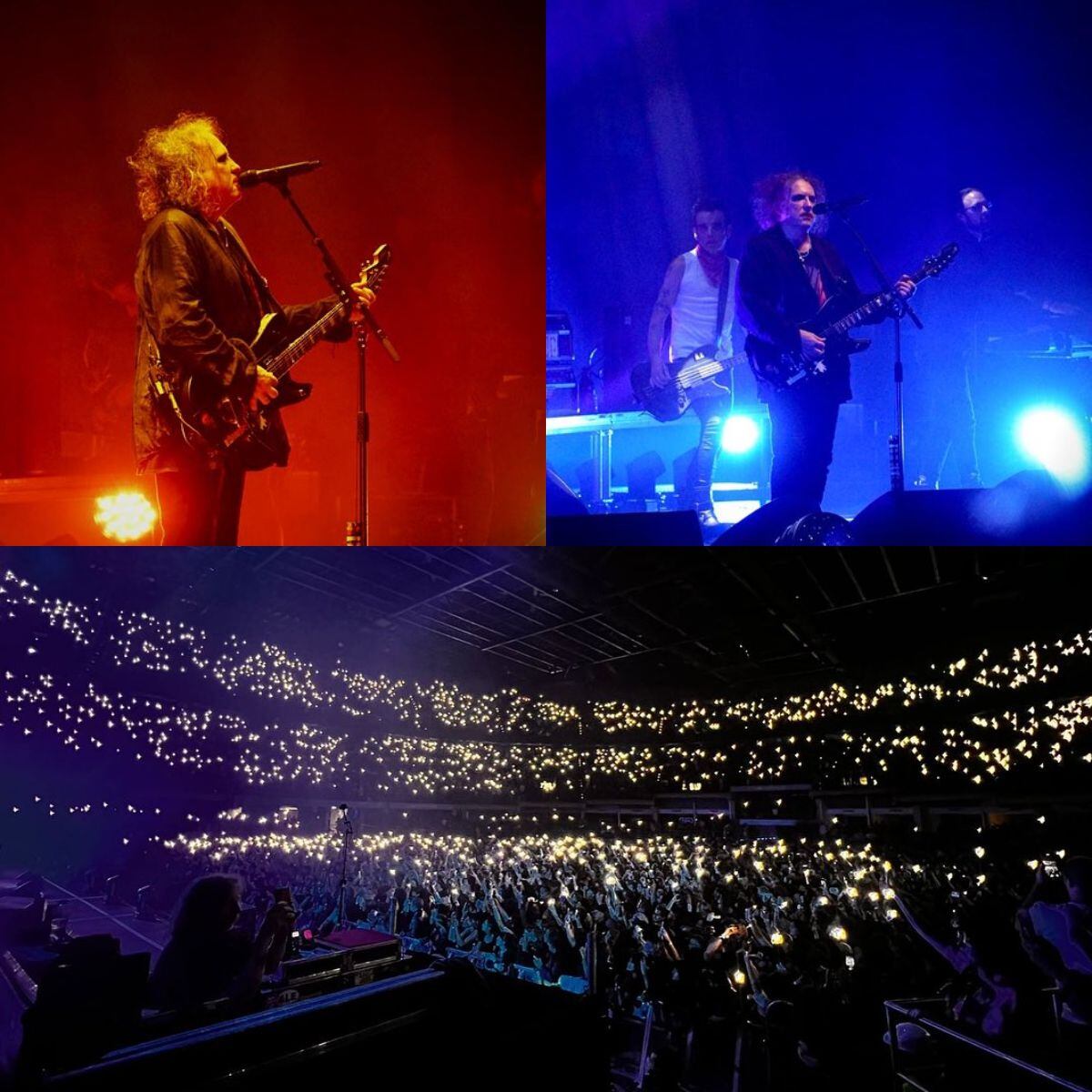 The Cure durante su presentanción en vivo en el Movistar Arena de Bogotá
