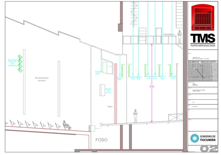 El plano de la sala (Crédito: Teatro Mercedes Sosa)