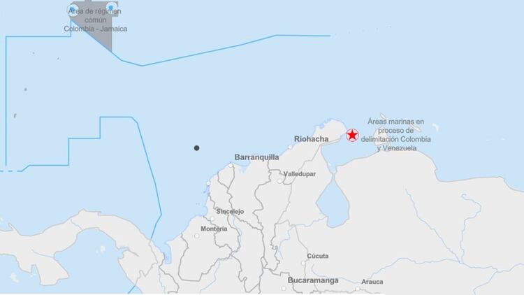 La ubicación del supuesto campamento de Riohacha en realidad está en alta mar, cerca a la ciudad costera de Barranquilla.